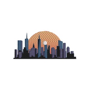 New York City machine embroidery designs, Embroidery files, NYC, Embroidery pattern, New York state, USA, Travelling, Digital download