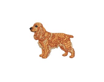イングリッシュ・コッカー・スパニエルの刺繍デザイン、犬の刺繍ファイル、ペットの刺繍パターン、ミシン刺繍デザイン