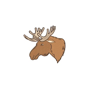 Moose head embroidery design, Forest Animals, Embroidery files, Animal embroidery design, Hunting embroidery, Machine embroidery designs