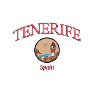 Tenerife Spain embroidery design, machine embroidery designs, embroidery files, embroidery pattern, Travelling embroidery, National Park