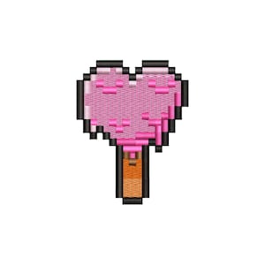 Mini Ice cream embroidery design, machine embroidery designs, baby embroidery designs, heart pixel art, trendy embroidery, embroidery files