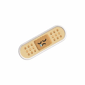 Band Aid Smiley Face Embroidery Design (Digital Download)
