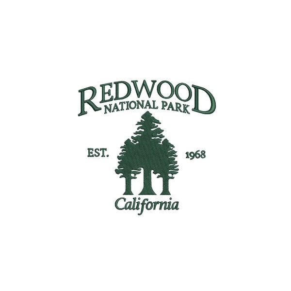 Redwood embroidery design National Park