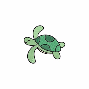 Mini sea turtle embroidery design, Ocean animal machine embroidery designs, embroidery files, Baby embroidery designs, digital download
