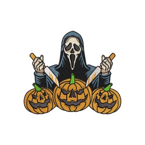 Ghostface halloween embroidery designs, Pumpkin embroidery design, Halloween embroidery files, Machine embroidery designs, Spooky season