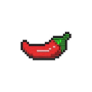Mini Pixel art pepper embroidery design, machine embroidery designs, Pixel art embroidery design, Embroidery pattern, Embroidery files