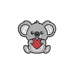 Mini koala bear embroidery design, baby embroidery designs, Forest animals embroidery design, Embroidery files, Machine embroidery designs