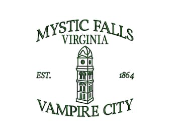 Mystic Falls machine embroidery designs, Vampire, Fall embroidery designs, Halloween, embroidery files, embroidery pattern, digital download