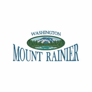 Mount Rainier embroidery design, Washington Embroidery files, Embroidery pattern, Nature, Hiking, Travel machine embroidery designs, Outdoor