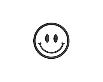 Mini smiley embroidery design, machine embroidery designs smiley face, embroidery pattern, emoji embroidery files, digital download