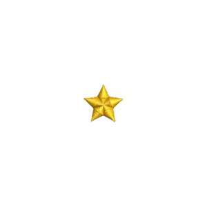 May include: A gold five-pointed star embroidery patch.