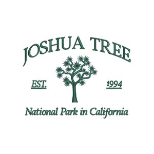 Joshua Tree embroidery design National Park