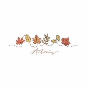 Herbstlaub Stickdatei, Maschinenstickdesign, Stickmuster, Stickdateien, Trendstickmuster, digitaler Download