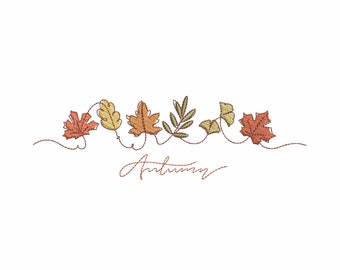 Fall leaves embroidery design, machine embroidery designs, embroidery pattern, embroidery files, trendy embroidery designs, digital download