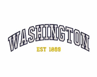 Washington embroidery design