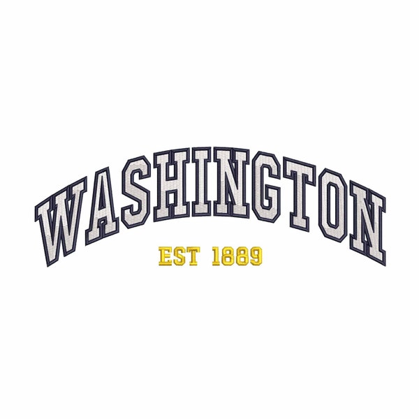 Washington embroidery design