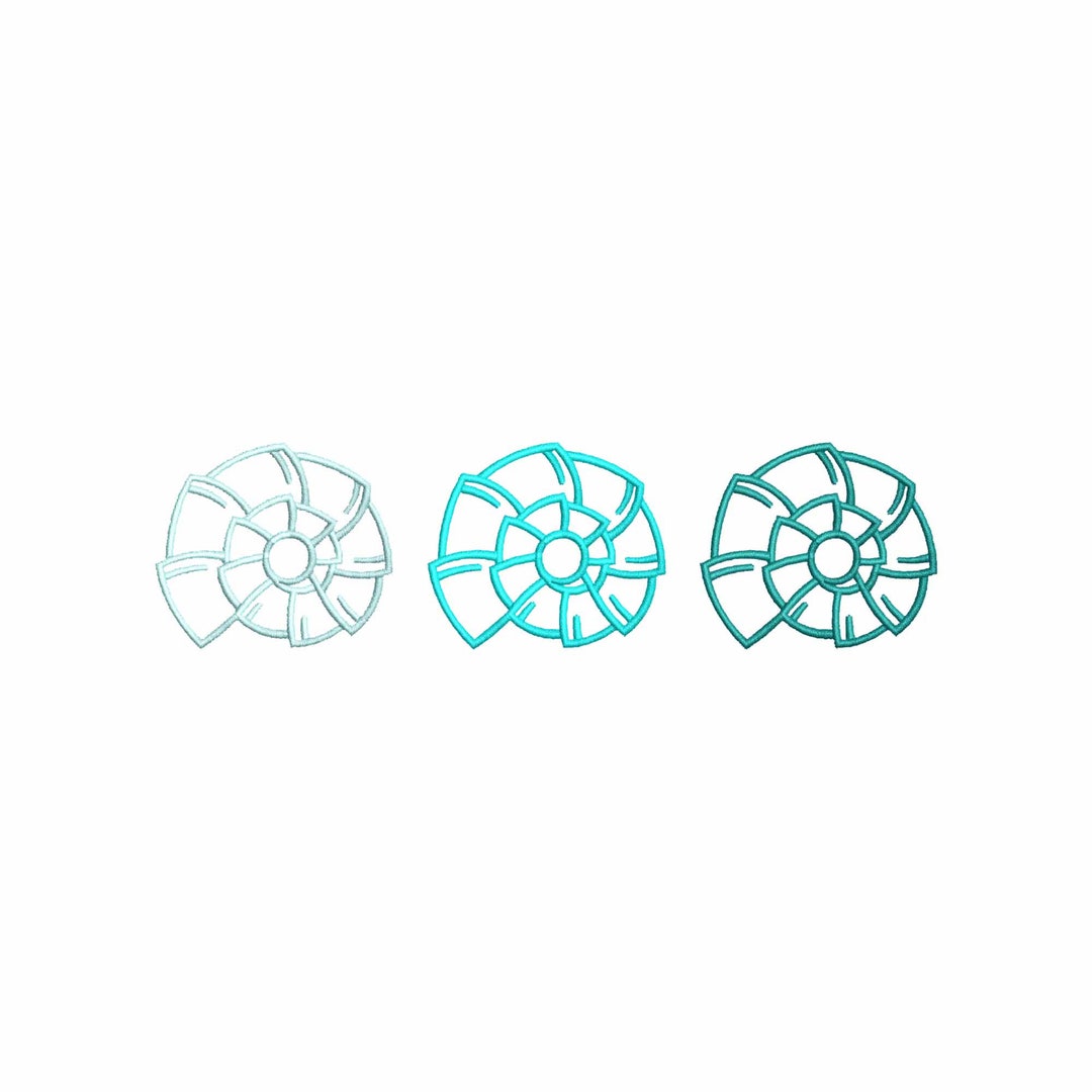 Seashell Embroidery Design, Ocean Inspired Machine Embroidery File ...