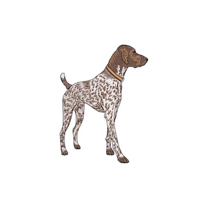 German Shorthaired Pointer embroidery design, Dog machine embroidery designs, Dog embroidery designs, Dog embroidery files, digital download