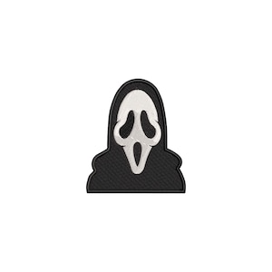 Mini Ghostface embroidery design, halloween embroidery designs, Halloween embroidery files, Machine embroidery designs, Scream Spooky season