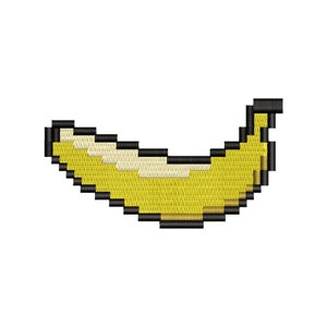 Mini Banana machine embroidery designs, Embroidery files, Embroidery pattern, Fruits, Pixel art, Cherry blossom, Digital download