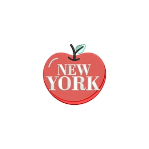New York City apple embroidery design, Embroidery files, NYC, Embroidery pattern, New York state, Travelling, machine embroidery designs
