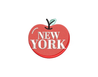 New York City Apfel Stickdatei, Stickdateien, NYC, Stickmuster, New York City, Travelling, Maschinenstickerei
