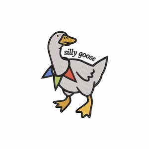 Silly goose machine embroidery designs, Duck embroidery files, Animal embroidery design, baby embroidery designs, digital download