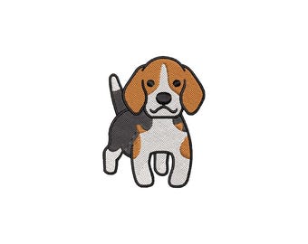 Mini Beagle Embroidery Design, Cute Cartoon Dog Embroidery Files, Pet Embroidery Patterns, Machine Embroidery Designs