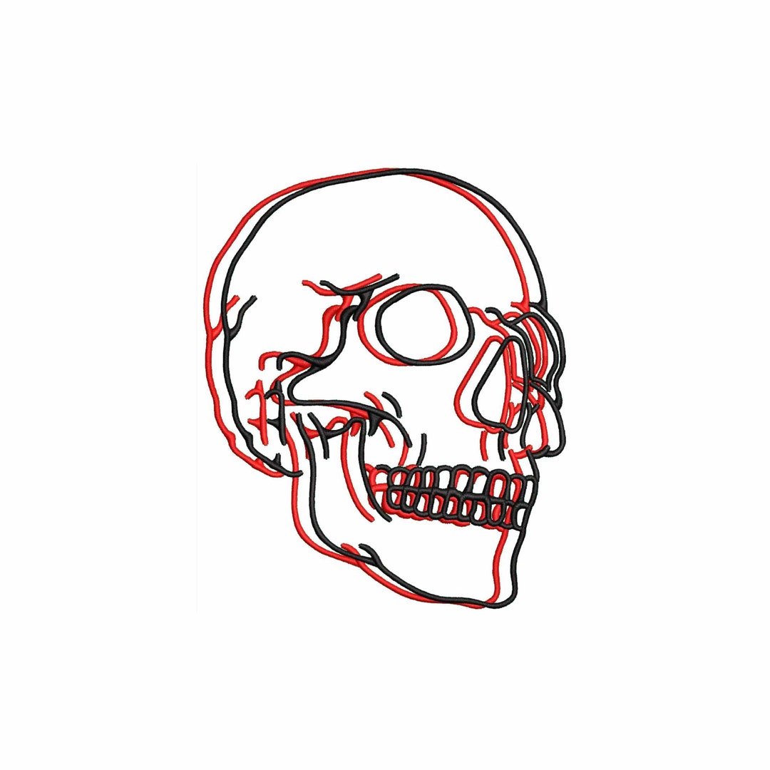 Skull Embroidery Design, Skeleton Embroidery, Halloween Embroidery ...