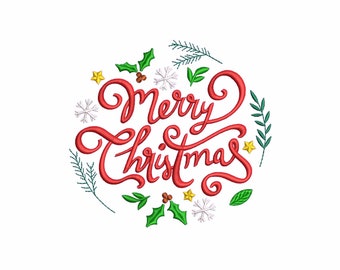 Christmas embroidery designs, Machine embroidery designs, Christmas embroidery files, embroidery pattern, Merry Christmas, digital download