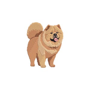 Chow chow embroidery design, Dog machine embroidery designs, Dog embroidery designs, Dog embroidery files, Dog embroidery pattern