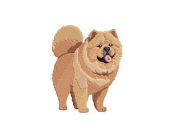 Chow Chow Embroidery Design, Dog Embroidery Files, Pet Embroidery Patterns, Machine Embroidery Designs