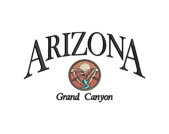 Arizona Embroidery Design, Grand Canyon National Park Embroidery Files, USA State, Canyon Embroidery Patterns, Machine Embroidery Designs