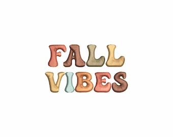 Mini Fall Vibes Embroidery Design, Fall Embroidery Designs, Autumn Embroidery Files, Cozy Season, Machine Embroidery Designs