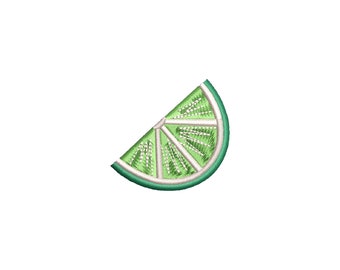 Mini Limettenscheibe Stickdatei, Mini Limettenscheibe