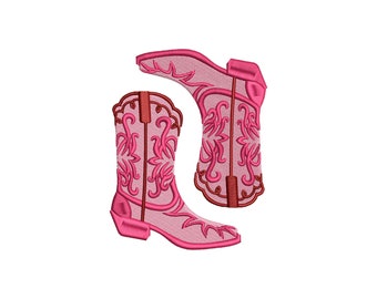 Cowgirl Boots Embroidery Design, Western Embroidery Files, Cowboy Embroidery Patterns, Wild West, Machine Embroidery Designs