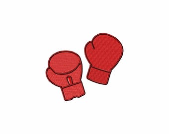 Diseño de bordado de mini guantes de boxeo, diseños de bordado a máquina de club de boxeo, archivos de bordado deportivo, patrón de bordado, descarga digital