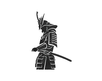Samurai warrior machine embroidery designs, Japanese art, embroidery pattern, embroidery files, Anime embroidery designs, digital download