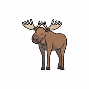 Mini moose machine embroidery designs, Forest Animals, Embroidery files, Animal embroidery design, Hunting embroidery, Digital download
