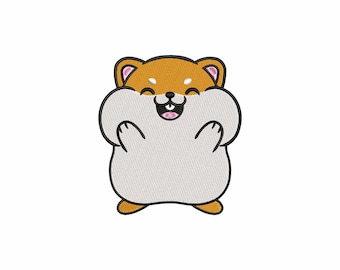 Funny Hamster Machine Embroidery Design: Baby Embroidery (Digital Download)