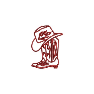 Cowboy boots embroidery design, Cowboy hat embroidery design, Cowgirl hat, Cowgirl boots embroidery files, Machine embroidery designs trendy