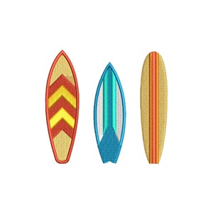 Surfboards embroidery design, machine embroidery designs, trendy embroidery designs, embroidery pattern, embroidery files, digital download