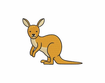 Mini Australian Kangaroo Embroidery Design, Australia Animal Embroidery Files, Cartoon Baby Embroidery Patterns, Machine Embroidery Designs