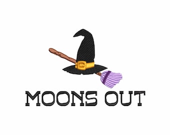 Witch Hat Embroidery Design, Halloween Embroidery Designs, Salem Witch Embroidery Files, Spooky Season, Machine Embroidery Designs