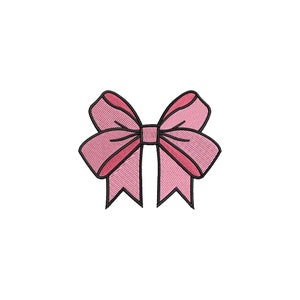 Mini disegni per ricamo a macchina con fiocco, disegni per ricamo per bambini, Coquette, fiocco di nastro, file per ricamo, schema per ricamo, download digitale