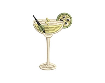 Mini martini cocktail machine embroidery designs, Martini Glass, embroidery files, Dirty Martini, embroidery pattern, digital download