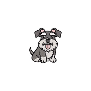 Disegni da ricamo a macchina per cani Schnauzer, disegni da ricamo per bambini, file da ricamo, schema da ricamo, ricamo di animali, download digitale