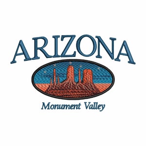 Arizona embroidery design, Monument Valley, machine embroidery designs, National Park, Embroidery files, USA, America, Embroidery pattern,