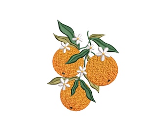 Oranges embroidery design, Flower embroidery design, Fruits machine embroidery designs, trendy embroidery designs, digital download