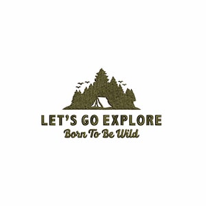 Camping machine embroidery designs, National park, Adventure embroidery files, Hiking embroidery pattern, Outdoor, Digital download